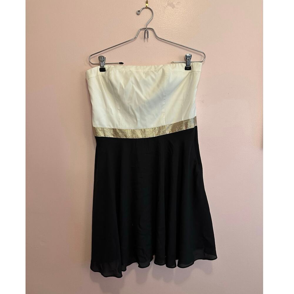 Express Y2K Strapless Colorblock Women's Mini Dress HOCO 10